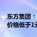 东方集团：公司股票已连续10个交易日股票价格低于1元/股