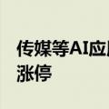 传媒等AI应用方向震荡走强，佳云科技20cm涨停