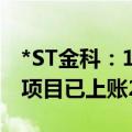*ST金科：14个项目已通过白名单审批，9个项目已上账2.81亿元