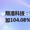 翔港科技：预计2024年上半年净利润同比增加104.08%到206.12%