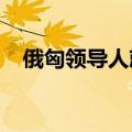 俄匈领导人就乌克兰局势等问题交换意见