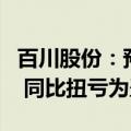 百川股份：预计上半年净利润8000万至1.2亿 同比扭亏为盈