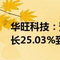 华旺科技：预计2024年上半年净利润同比增长25.03%到31.38%