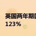 英国两年期国债收益率跌至6月21日来最低4.123%