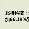 北特科技：预计2024年半年度净利润同比增加86.19%到104.81%