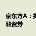 京东方A：拟申请注册发行中期票据和超短期融资券