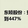 东睦股份：预计上半年净利润同比增长419%到447%