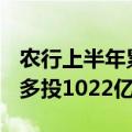 农行上半年累计投放消费贷款3320亿元 同比多投1022亿元