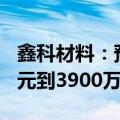 鑫科材料：预计2024年上半年净利润2900万元到3900万元