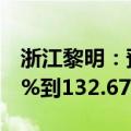 浙江黎明：预计上半年净利润同比增加55.11%到132.67%