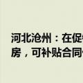 河北沧州：在促销季购买中心城区120平米以下新建商品住房，可补贴合同价1.5%