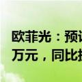 欧菲光：预计上半年净利润3600万元至4500万元，同比扭亏为盈