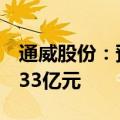通威股份：预计2024年上半年净亏损30亿至33亿元