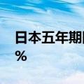 日本五年期国债收益率下滑2个基点至0.570%