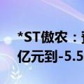 *ST傲农：预计2024年上半年净利润为-4.5亿元到-5.5亿元