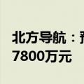北方导航：预计半年度净利润亏损6800万元-7800万元