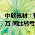 中欣氟材：预计上半年净亏损2050万至2400万 同比转亏