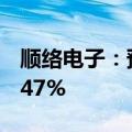 顺络电子：预计上半年净利润同比增长43%-47%
