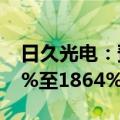 日久光电：预计上半年净利润同比增长1536%至1864%