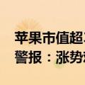 苹果市值超3.5万亿美元之际，有分析师拉响警报：涨势难延续