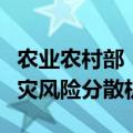 农业农村部：加快建立财政支持的农业保险大灾风险分散机制