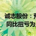诚志股份：预计上半年净利润1.7亿至2.1亿元 同比扭亏为盈