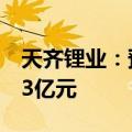 天齐锂业：预计上半年净亏损48.8亿元至55.3亿元