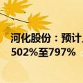 河化股份：预计上半年净利润215万元至320万元 同比增长502%至797%