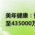 美年健康：预计上半年营业收入为406000万至435000万元
