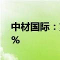 中材国际：第二季度新签合同额同比下降16%