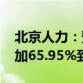 北京人力：预计2024年半年度净利润同比增加65.95%到113.36%