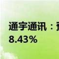 通宇通讯：预计上半年净利润下降47.51%-28.43%