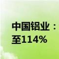 中国铝业：预计上半年净利润同比增加90%至114%