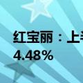 红宝丽：上半年净利同比预增358.92%—424.48%