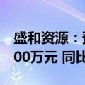 盛和资源：预计上半年净亏损4800万元到7200万元 同比转亏