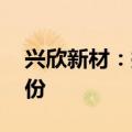 兴欣新材：拟以2500万元-5000万元回购股份
