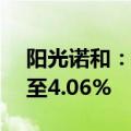 阳光诺和：股东刘宇晶持股比例由5.42%降至4.06%