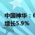 中国神华：6月煤炭销售量达39.2百万吨 同比增长5.9%