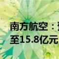 南方航空：预计2024年上半年净亏损10.6亿至15.8亿元
