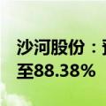 沙河股份：预计上半年净利润下降超87.25%至88.38%