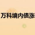 万科境内债涨幅扩大，“22万科02”涨超6%