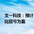 文一科技：预计2024年上半年净利润700万至1050万元 同比扭亏为盈