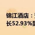 锦江酒店：预计2024年半年度净利润同比增长52.93%到62.49%