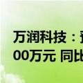 万润科技：预计上半年净利润2400万元至3600万元 同比扭亏为盈
