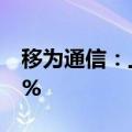 移为通信：上半年净利润同比预增58%—68%