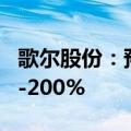 歌尔股份：预计上半年净利润同比增长180%-200%