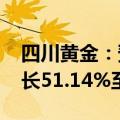 四川黄金：预计2024年上半年净利润同比增长51.14%至61.94%