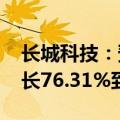 长城科技：预计2024年半年度净利润同比增长76.31%到95.55%