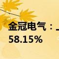 金冠电气：上半年净利润同比预增52.07%—58.15%