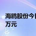 海鸥股份今日跌超8% 四机构净卖出4070.88万元